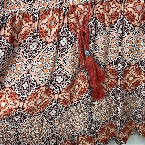 MinkPink Marrakesh Days Playsuit Romper Orange Bohemian‎ Festival Hippie Boho L - Picture 5 of 8